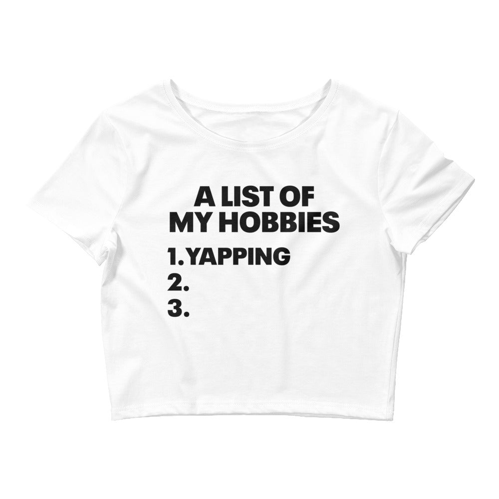 A List Of My Hobbies Baby Tee