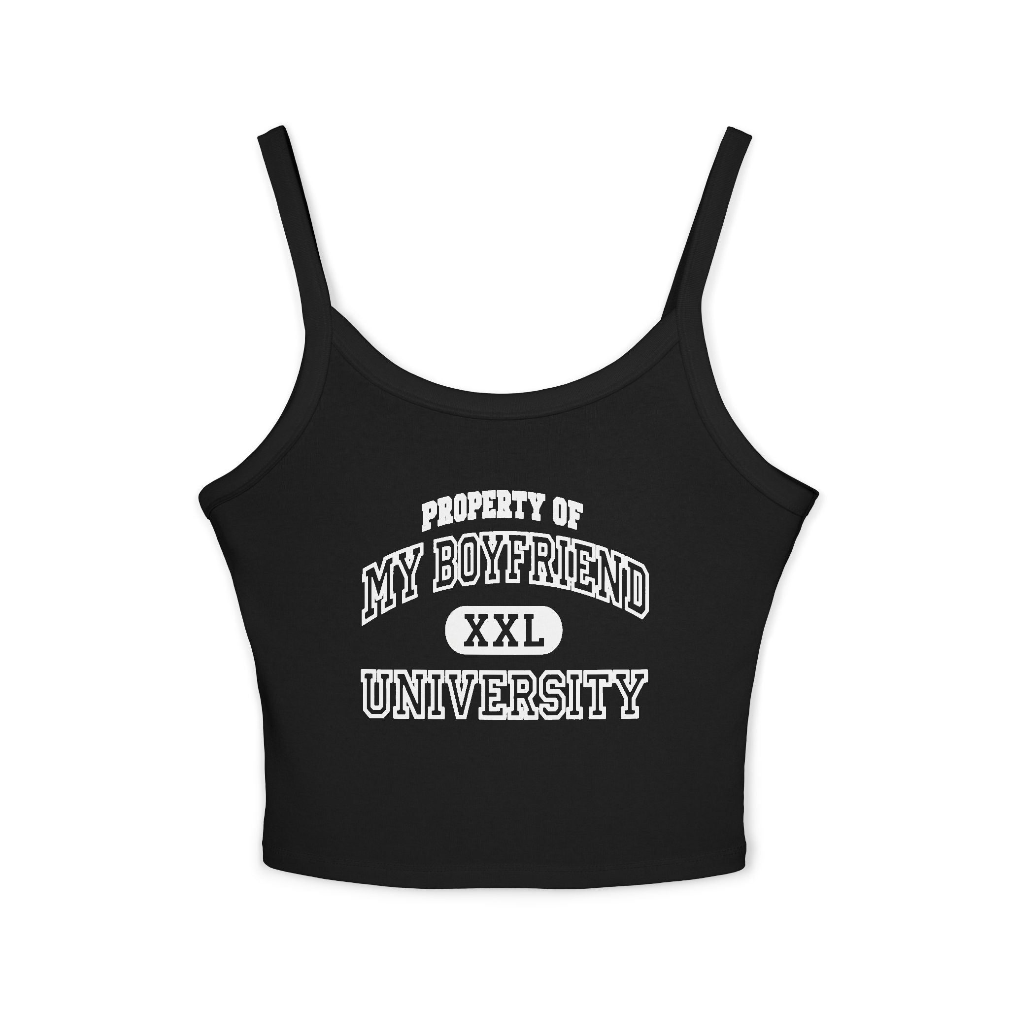 Property Of My Boyfriend University Spaghetti Strap Cami