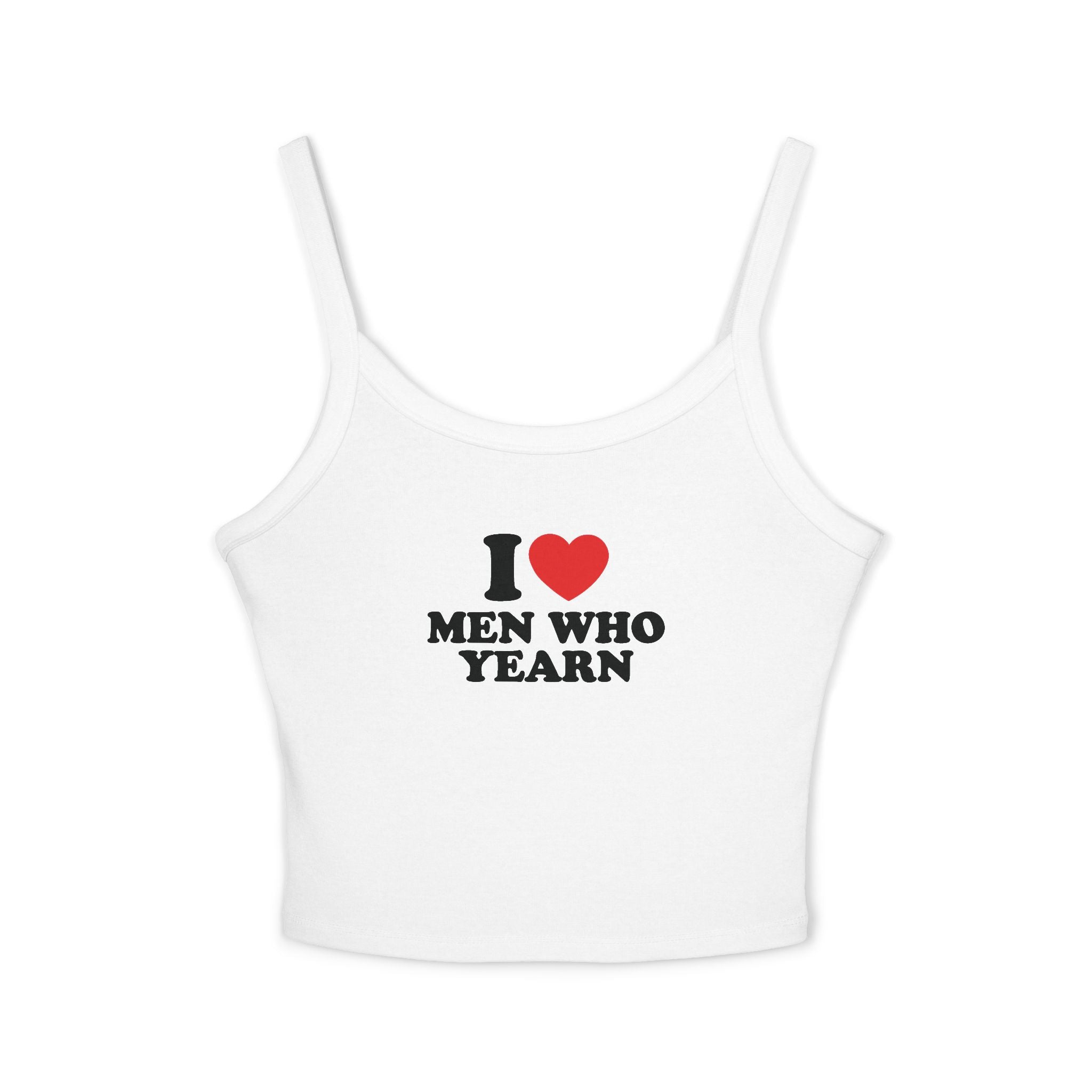I Heart Men Who Yearn Spaghetti Strap Cami