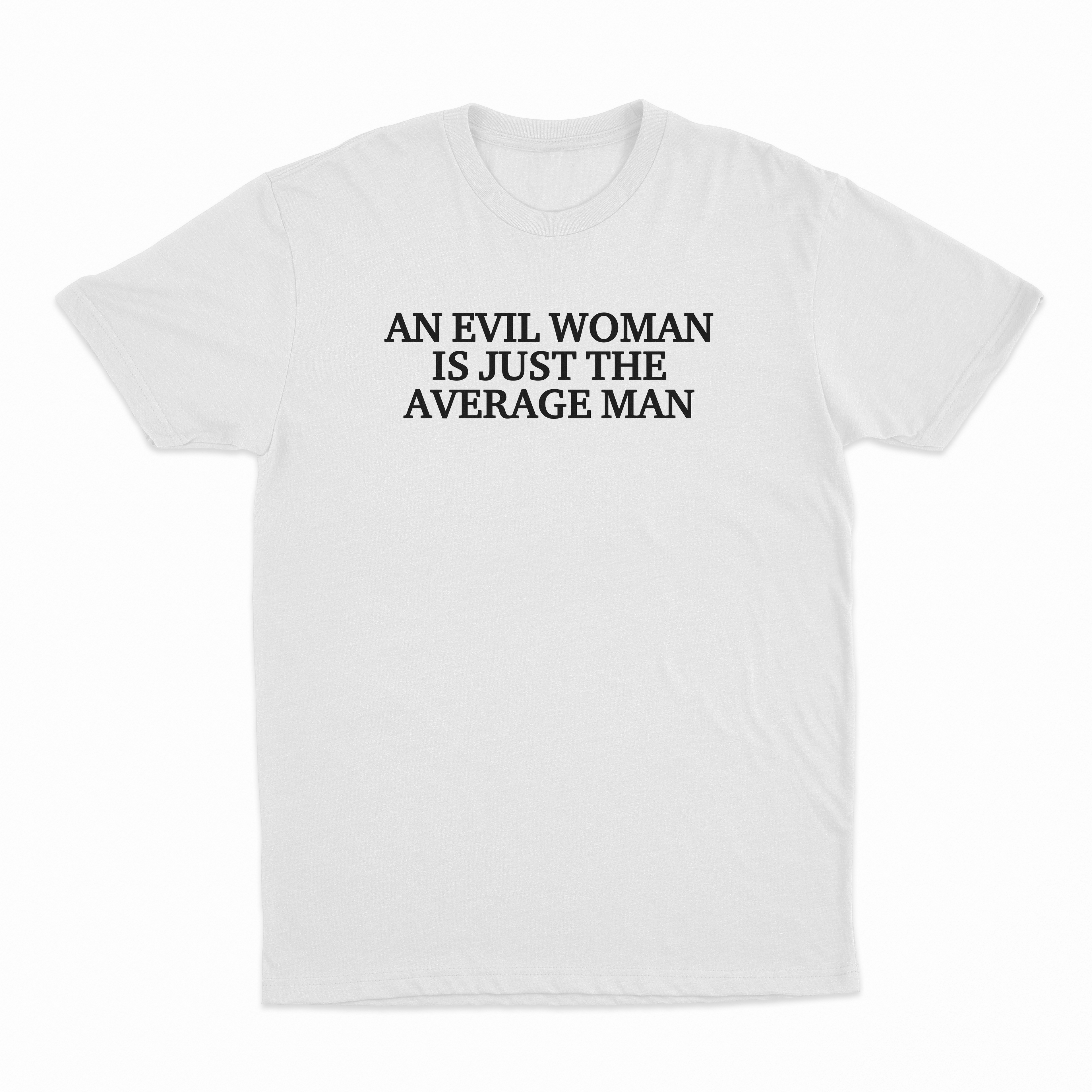 An Evil Woman Is Just The Average Man T-Shirt
