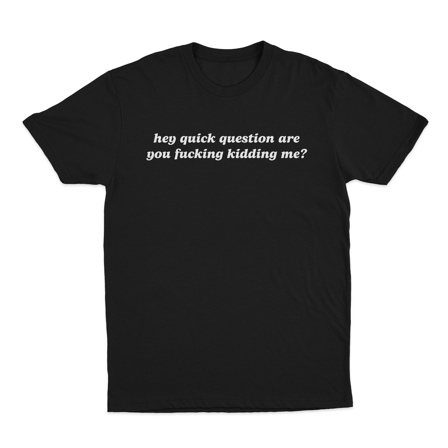 Hey Quick Question Are You Fucking Kidding Me? T-Shirt