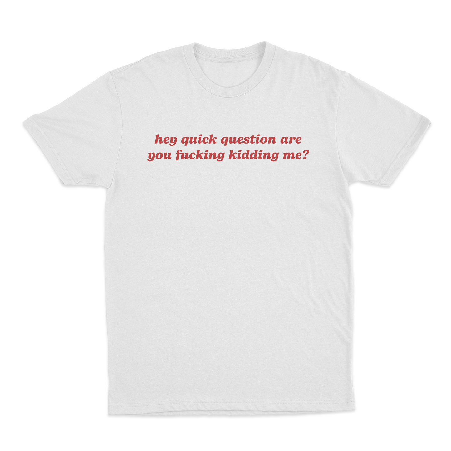 Hey Quick Question Are You Fucking Kidding Me? T-Shirt