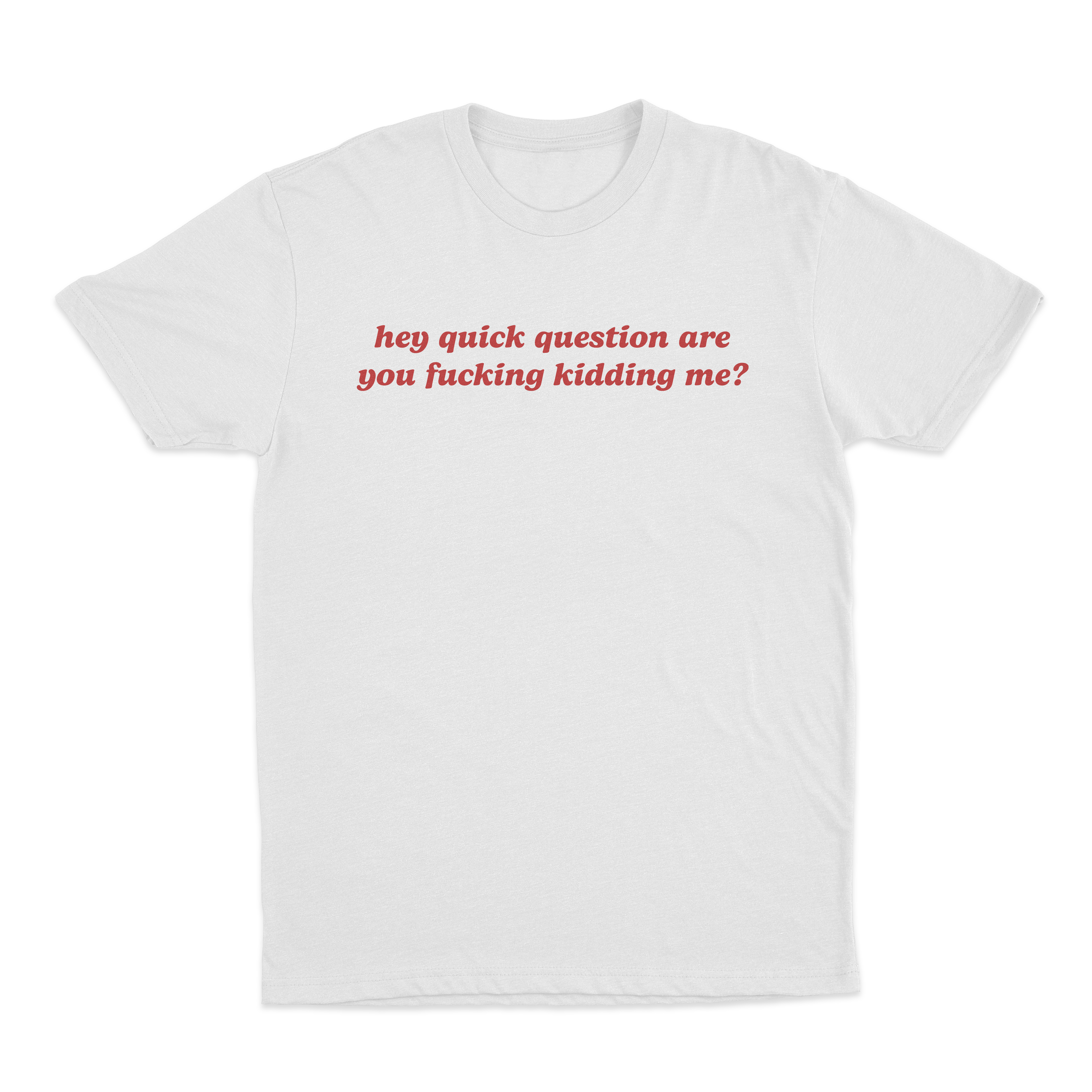 Hey Quick Question Are You Fucking Kidding Me? T-Shirt