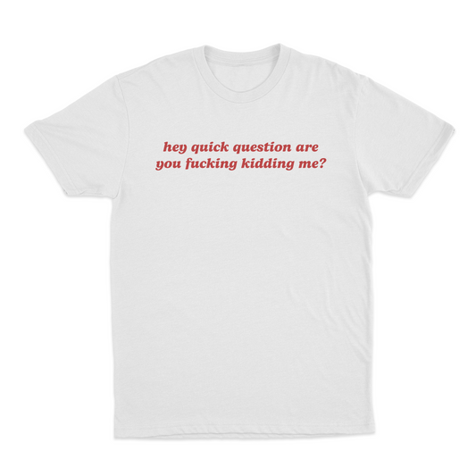 Hey Quick Question Are You Fucking Kidding Me? T-Shirt