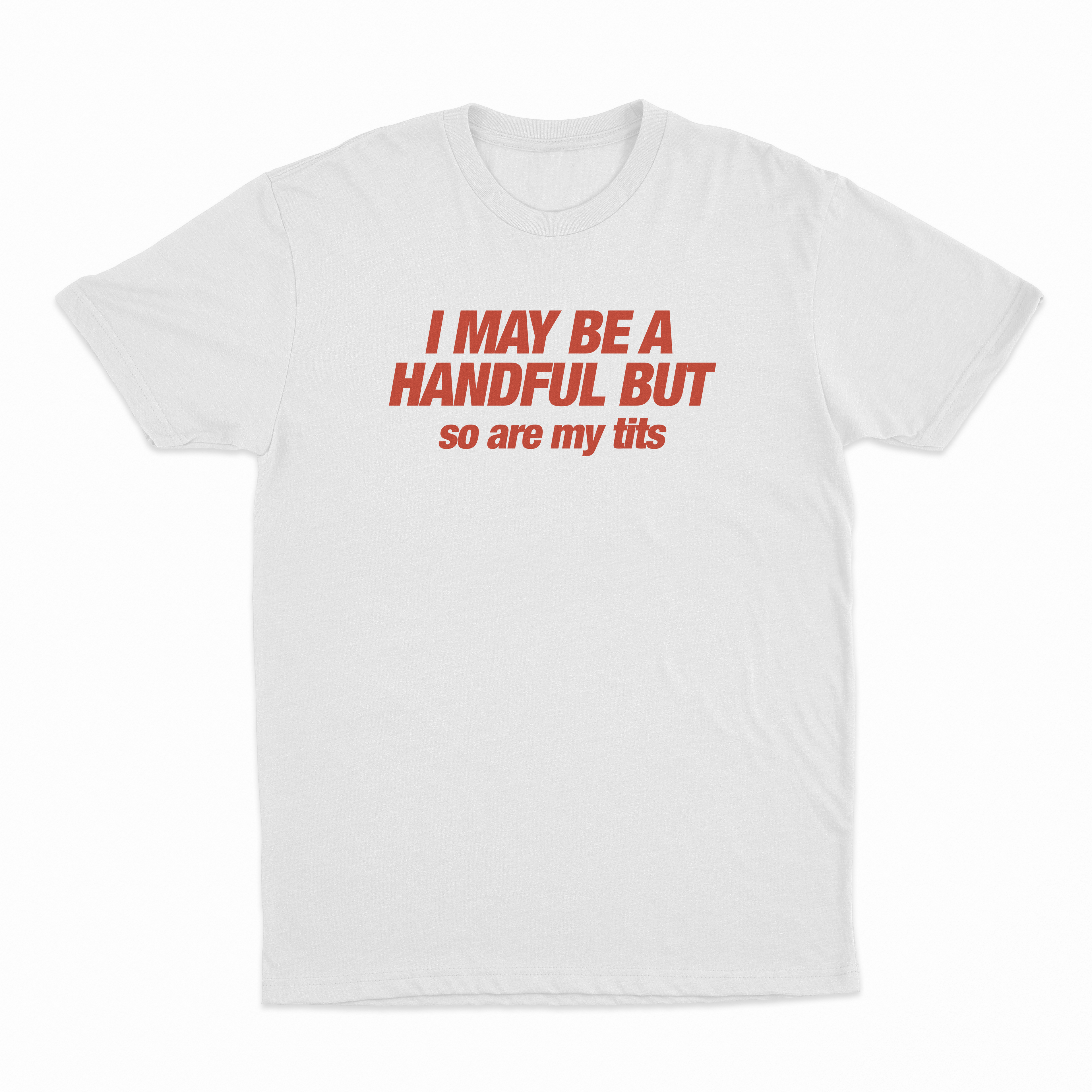 I May Be A Handful But So Are My Tits T-Shirt
