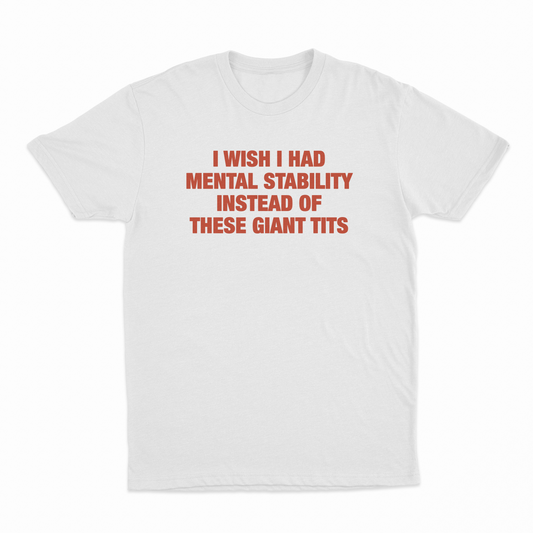 I Wish I Had Mental Stability Instead Of These Giant Tits T-Shirt