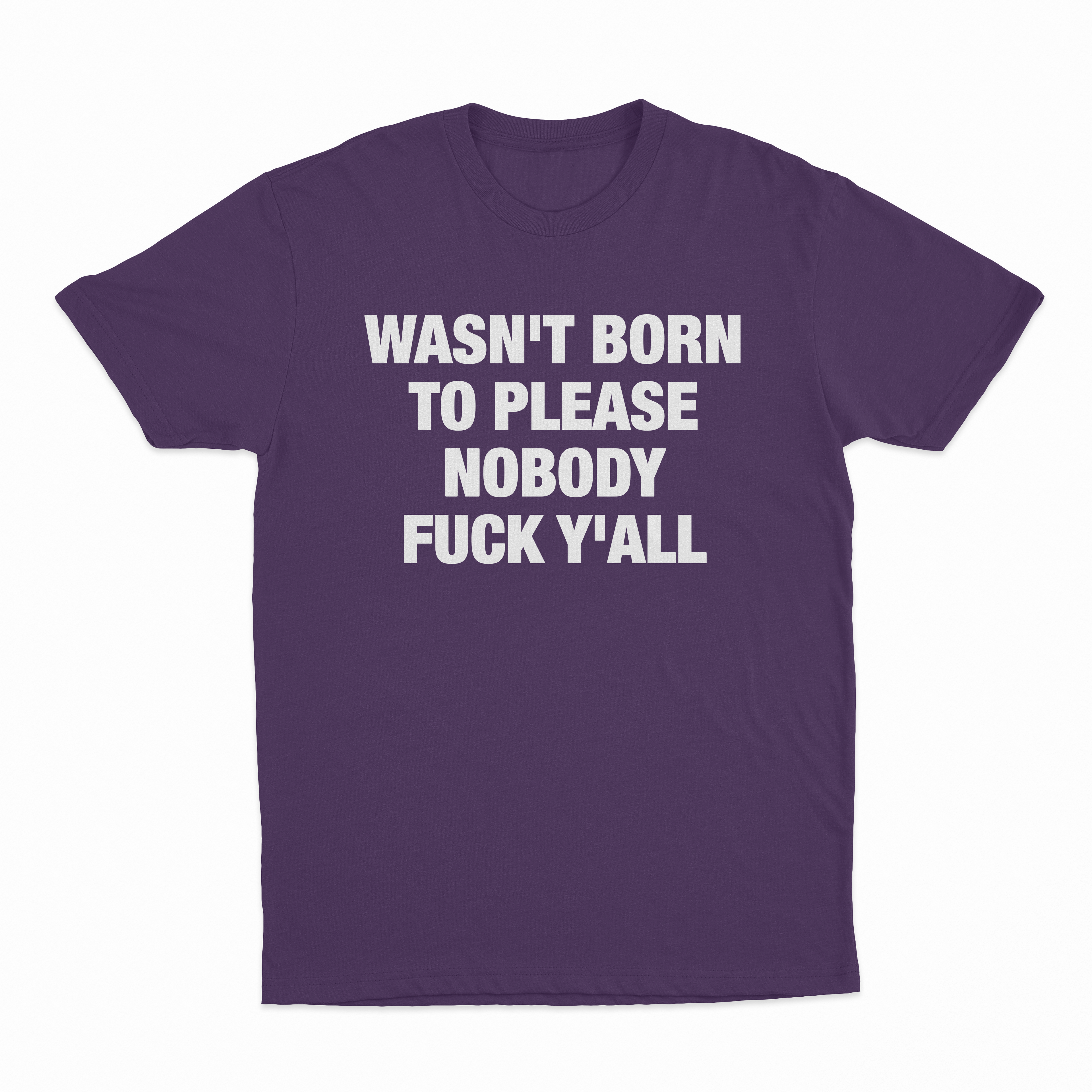 Wasn't Born To Please Nobody Fuck Y'all T-Shirt