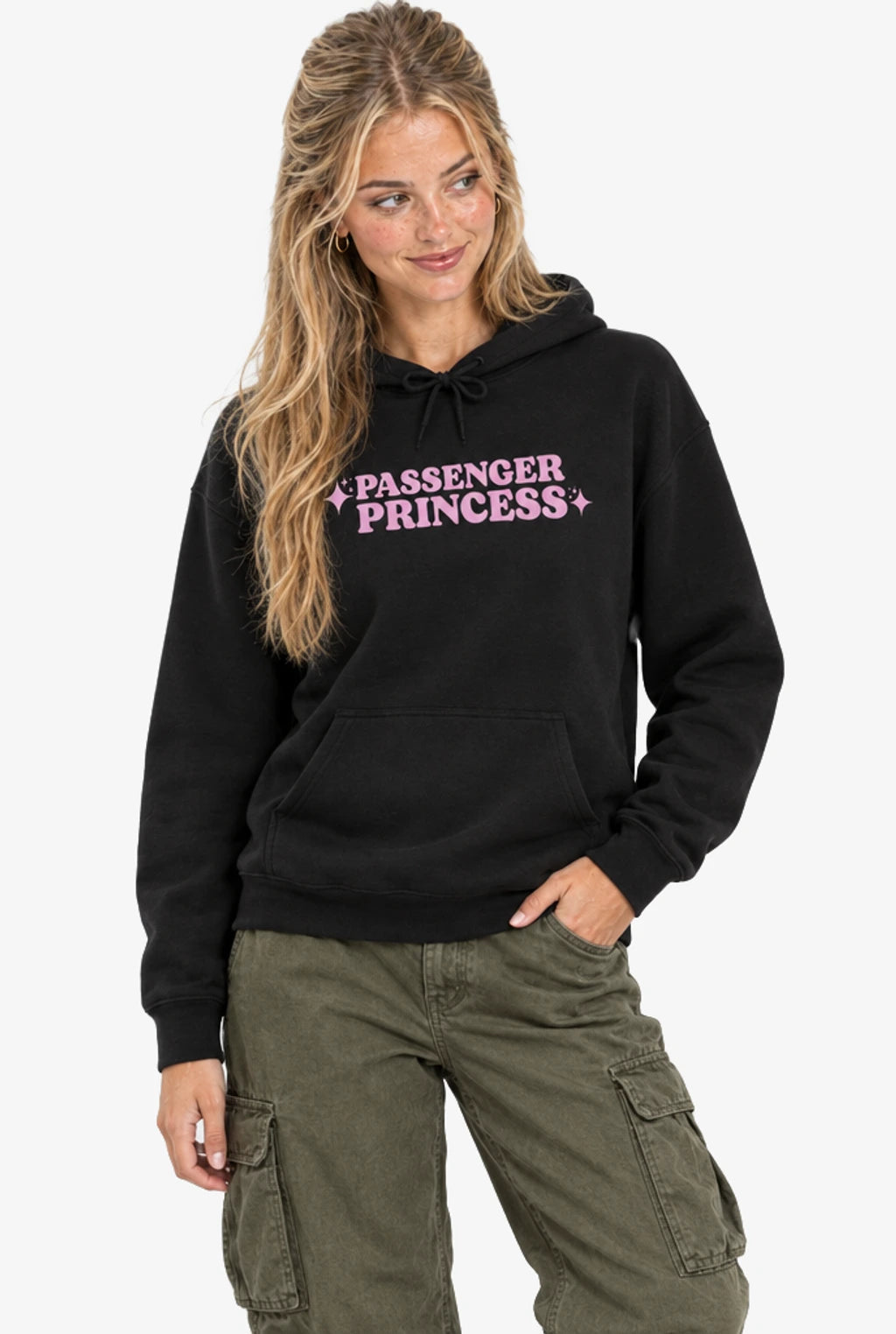 Passenger Princess Hoodie: Black on model