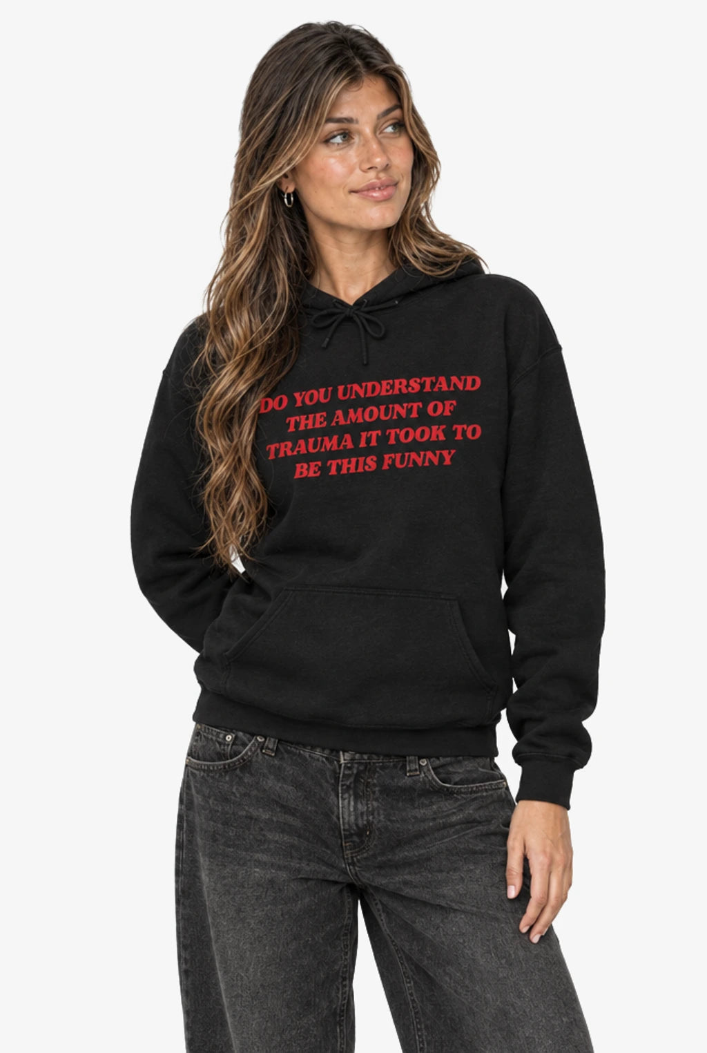 Do You Understand The Amount Of Trauma It Took To Be This Funny Hoodie: Black on model