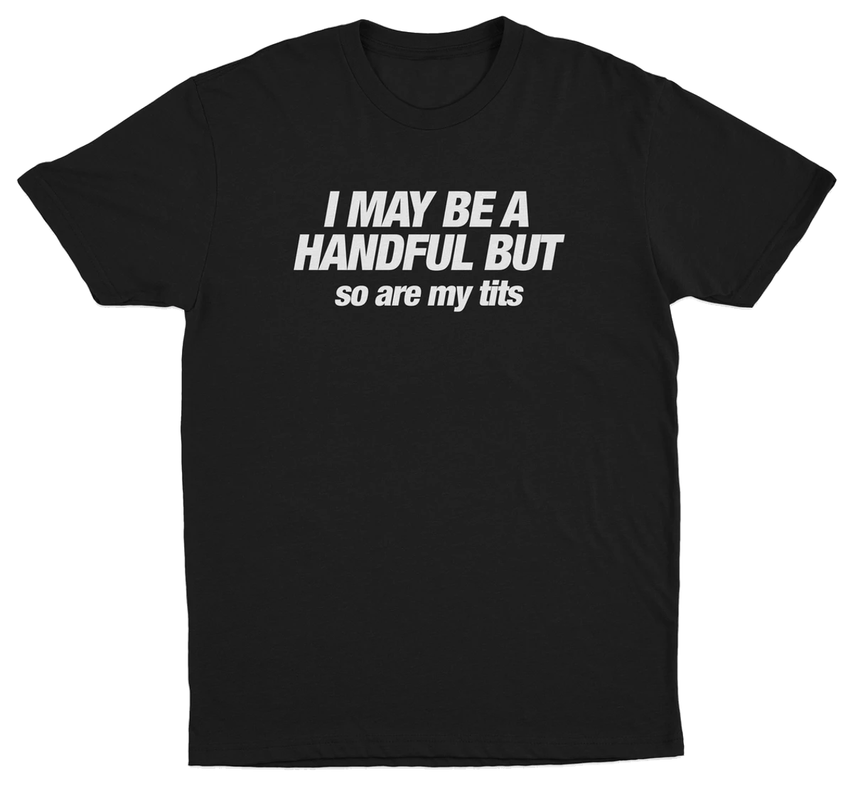 I May Be A Handful But So Are My Tits T-Shirt
