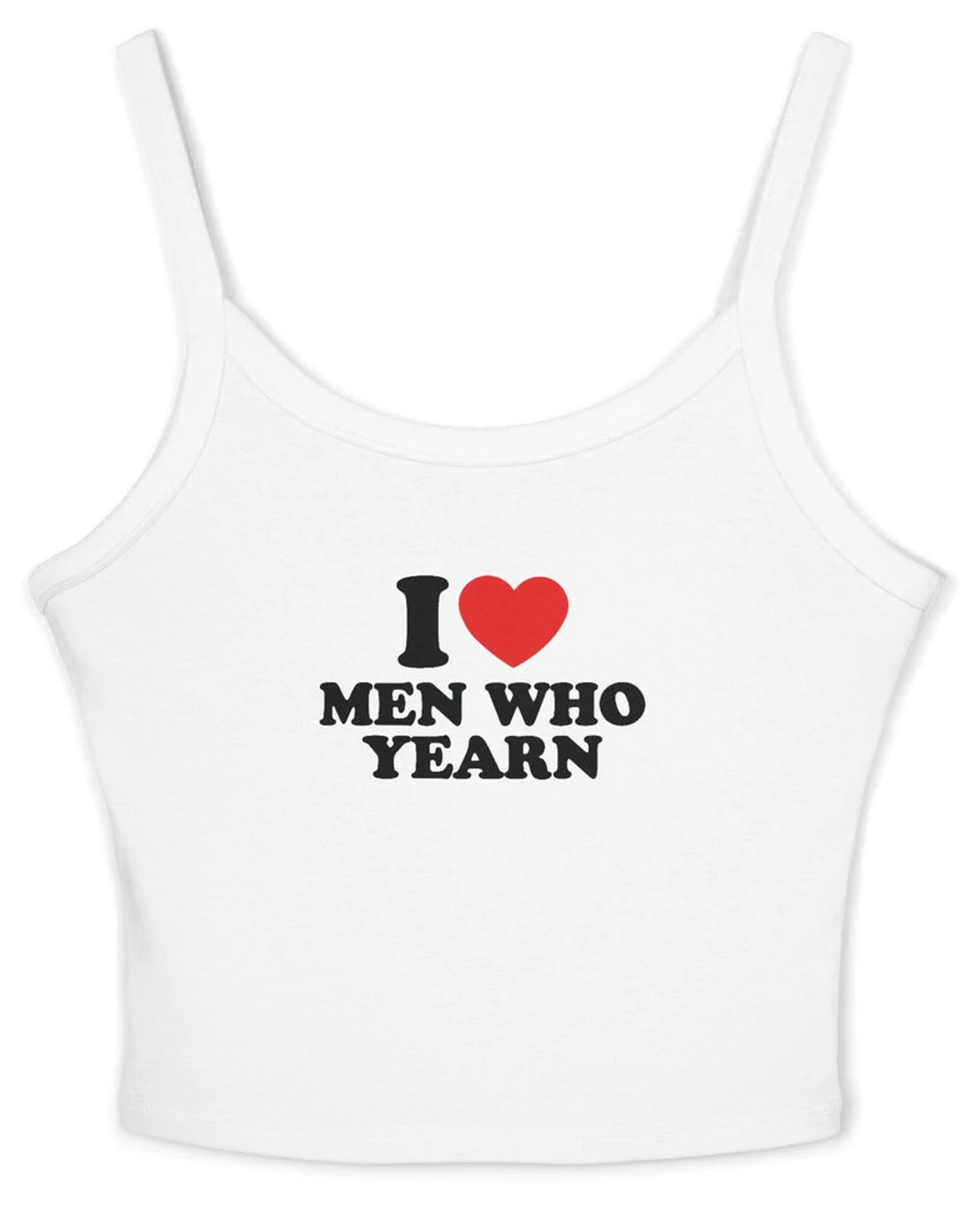 I Heart Men Who Yearn Spaghetti Strap Cami