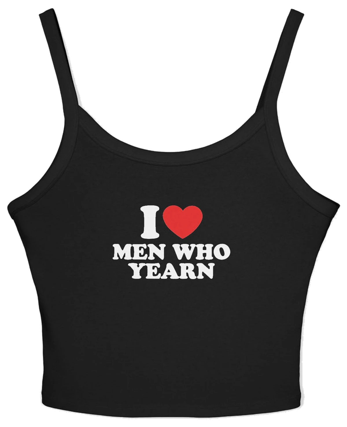 I Heart Men Who Yearn Spaghetti Strap Cami