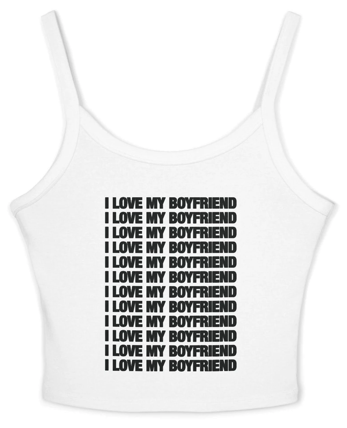 I Love My Boyfriend Spaghetti Strap Cami