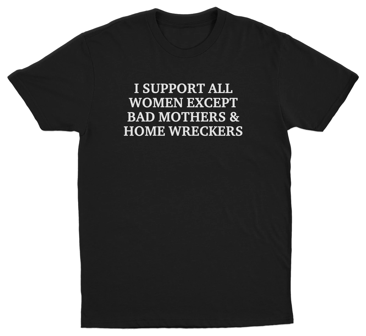 I Support All Women Except Bad Mothers & Home Wreckers T-Shirt